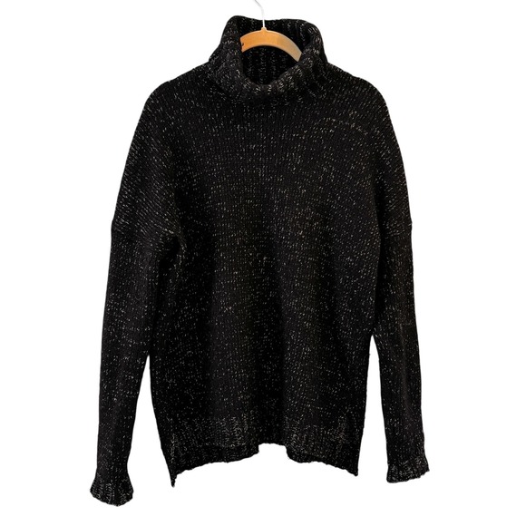 Vince Womens Turtleneck Sweater Wool Cashmere Marled Knit Size S Classic - Picture 1 of 9